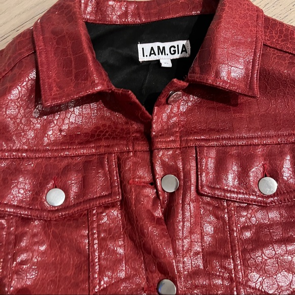 I.AM.GIA Logan Jacket and skirt set In Red Croc - Picture 5 of 6